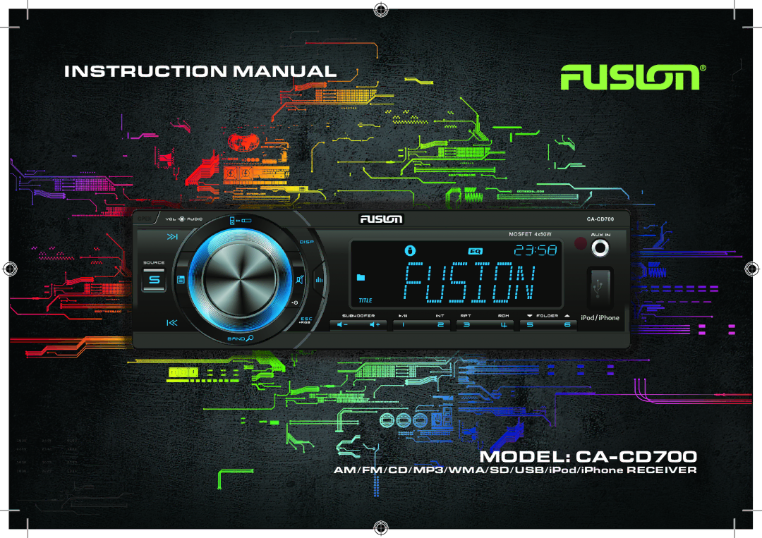 Fusionbrands instruction manual Model CA-CD700 