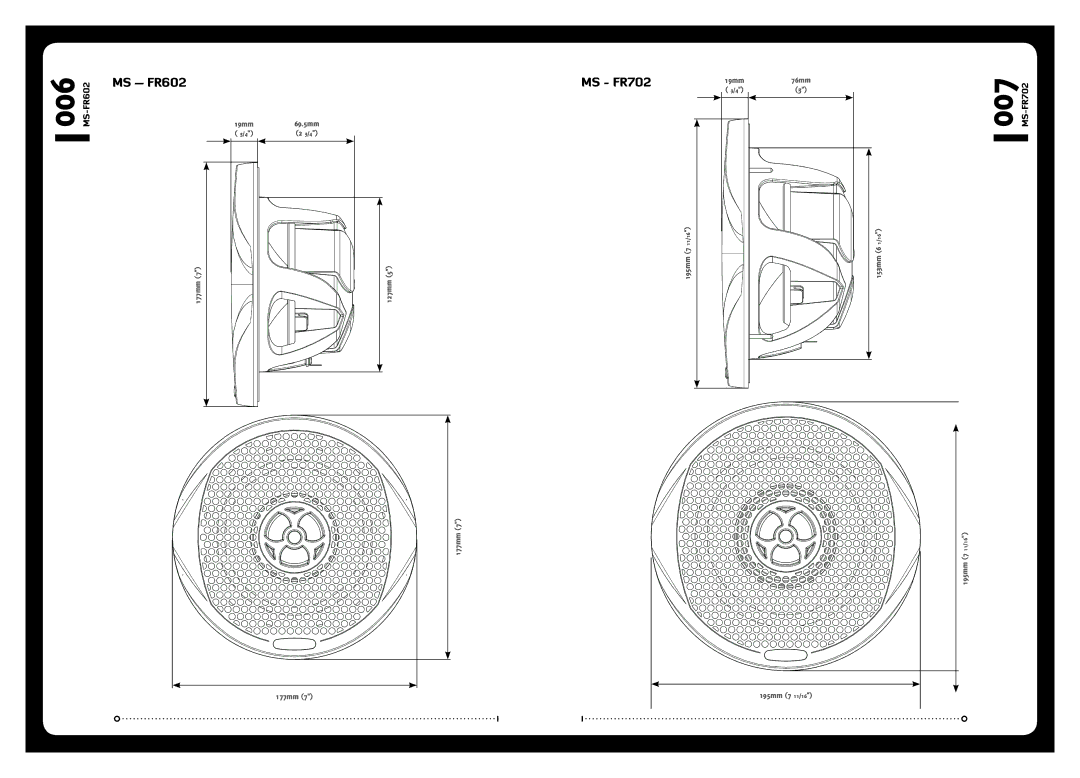 Fusionbrands MS-FR402, MS-FR702, MS-FR602 installation manual MS FR602 MS FR702 