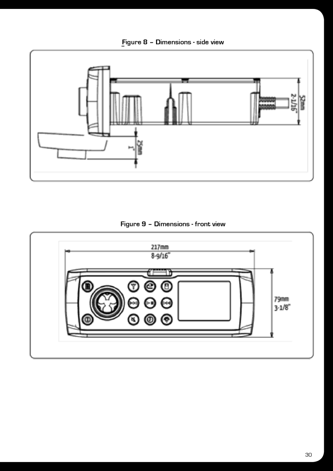 Fusionbrands MS-AV700i, MS-IP700i manual Dimensions side view 