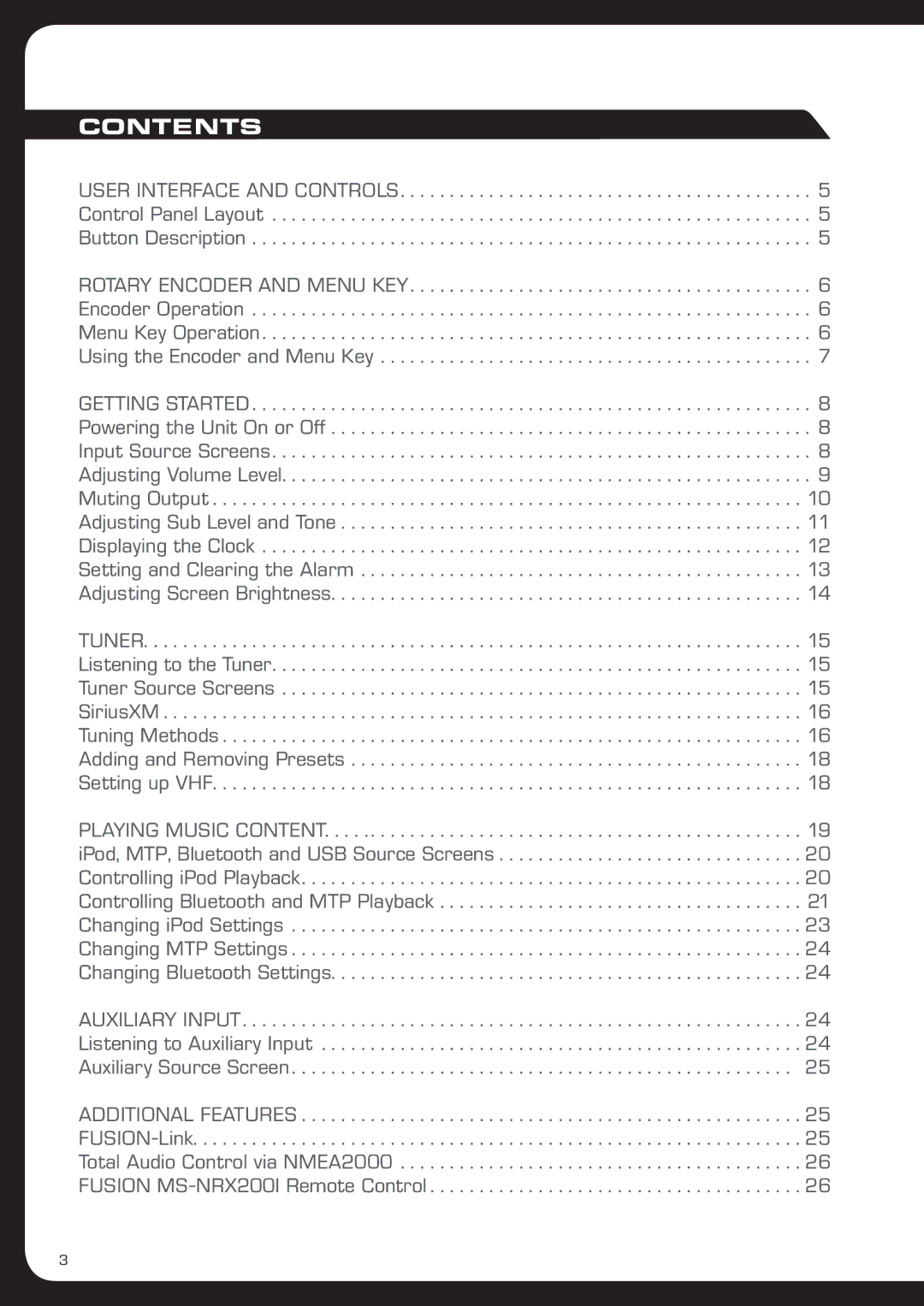 Fusionbrands MS-IP700i, MS-AV700i manual Contents 