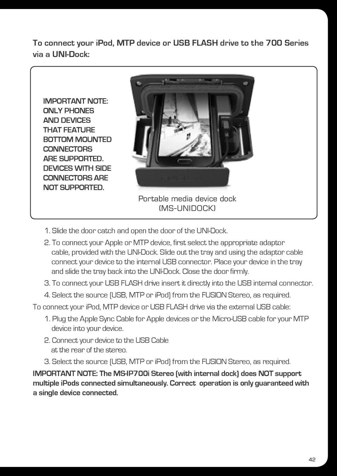 Fusionbrands MS-AV700i, MS-IP700i manual Ms-Unidock 