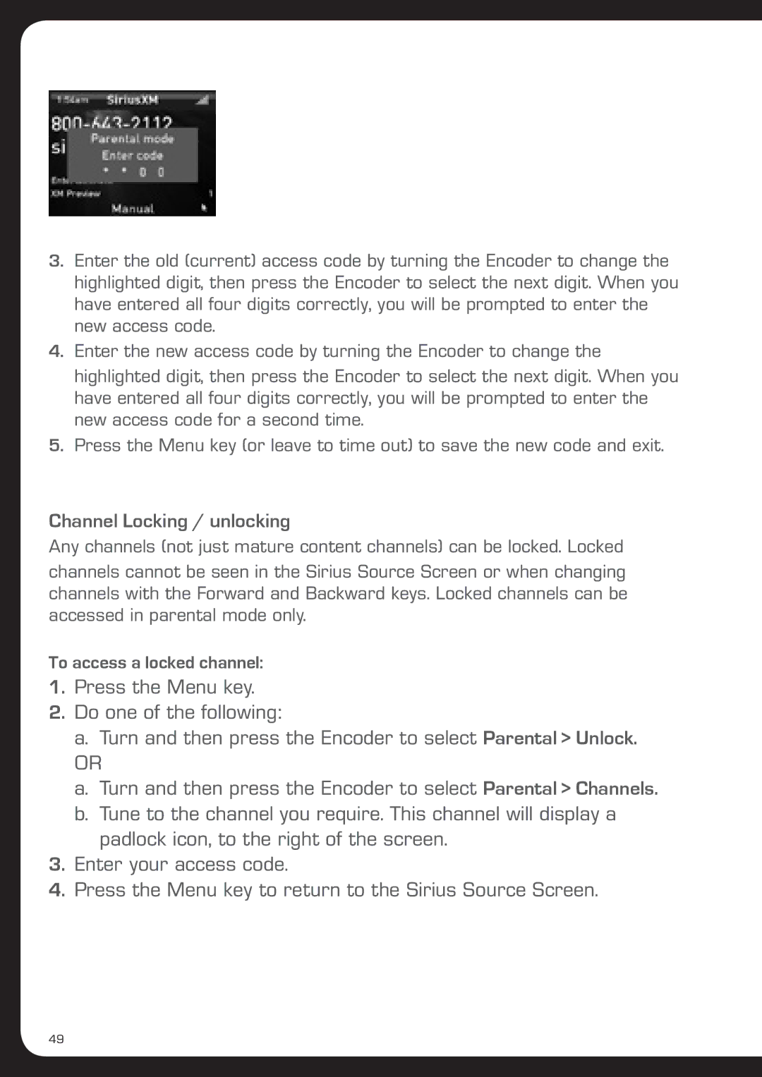 Fusionbrands MS-IP700i, MS-AV700i manual Channel Locking / unlocking, To access a locked channel 