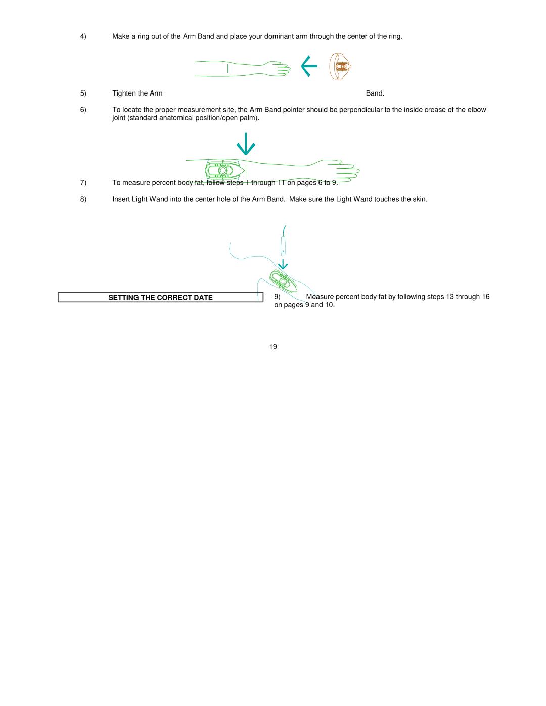 Futrex Futrex -5000/XL manual Setting the Correct Date 