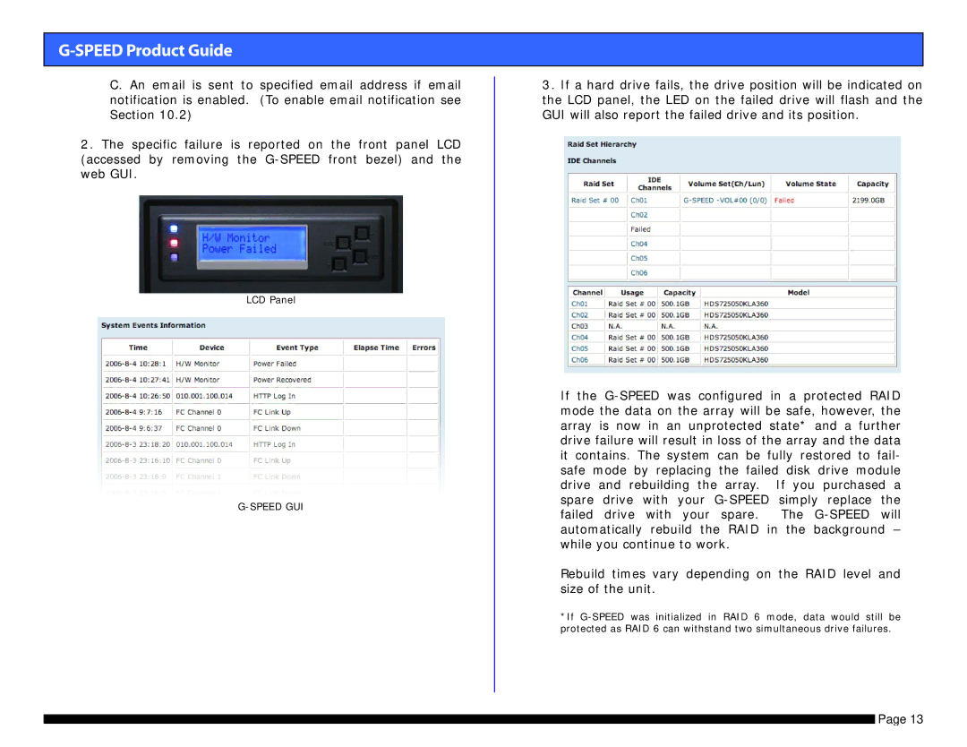 G-Technology 0G01868 warranty Speed GUI 