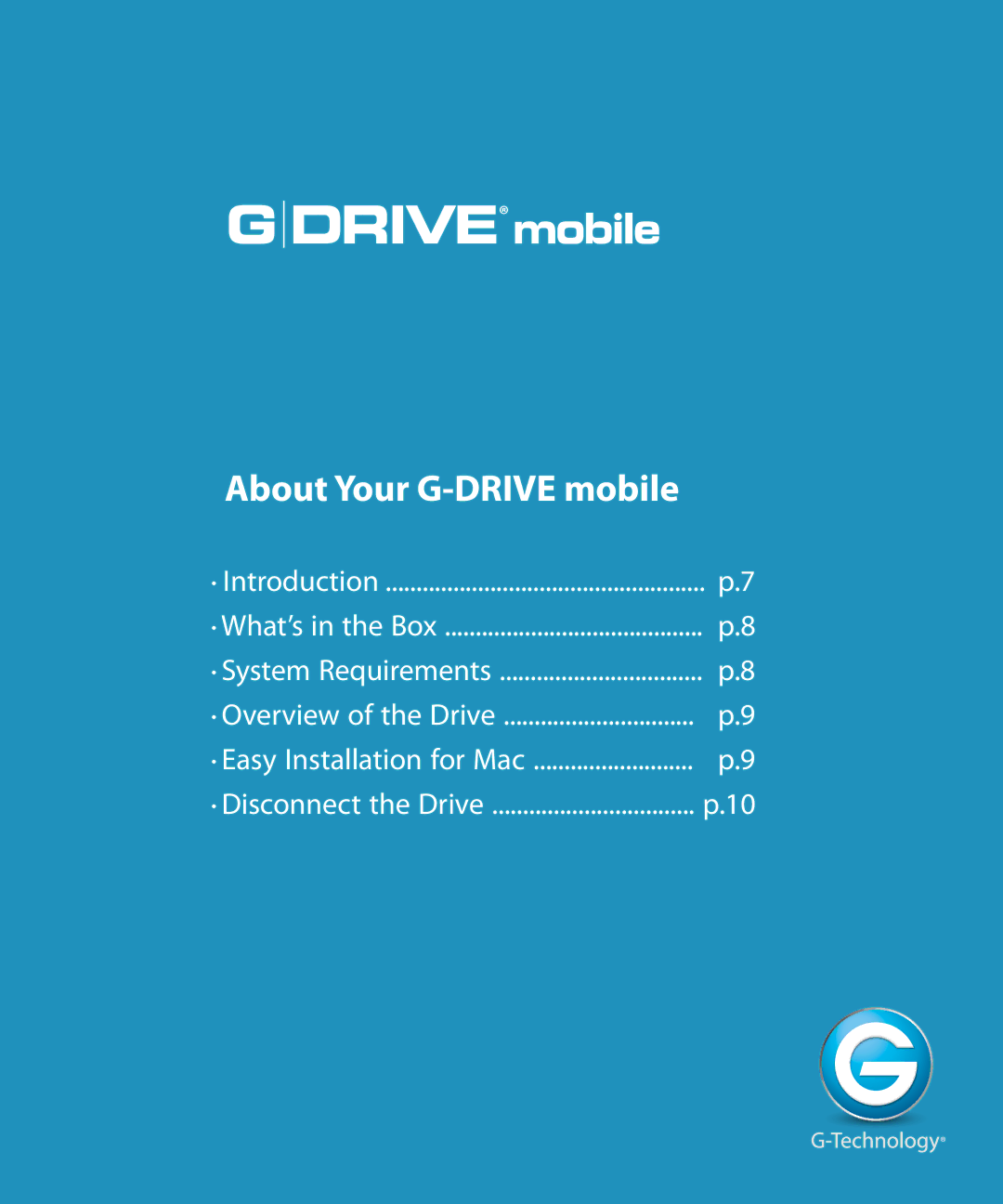 G-Technology 0G02529 manual About Your G-DRIVE mobile 