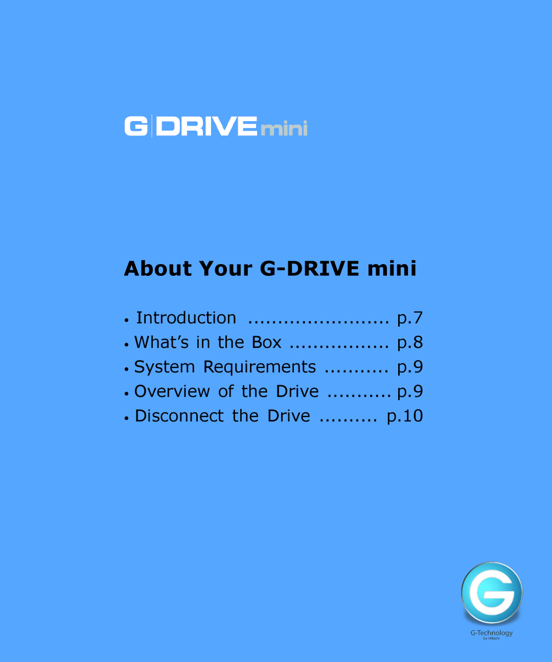 G-Technology 0G02568 manual About Your G-DRIVE mini 