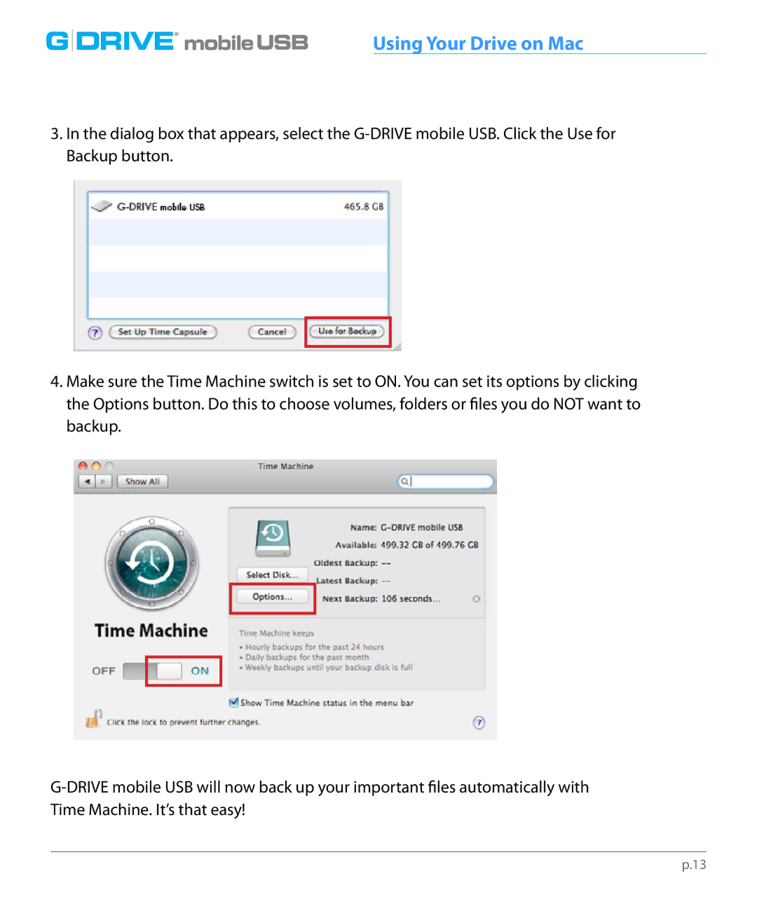 G-Technology 0G02229, GC760AV manual Using Your Drive on Mac 