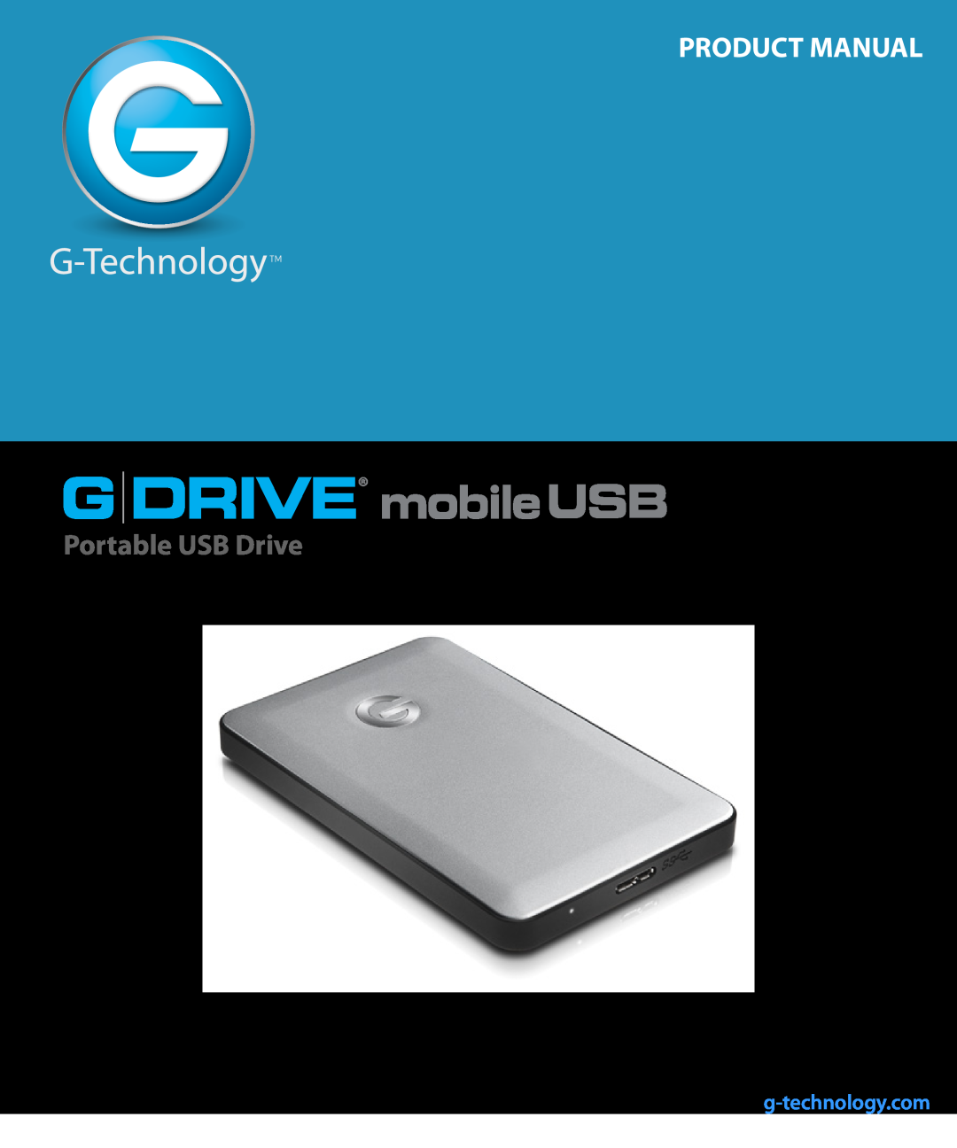 G-Technology 0G02229, GC760AV manual G Drive Usb, Product Manual, Portable USB Drive, g-technology.com 