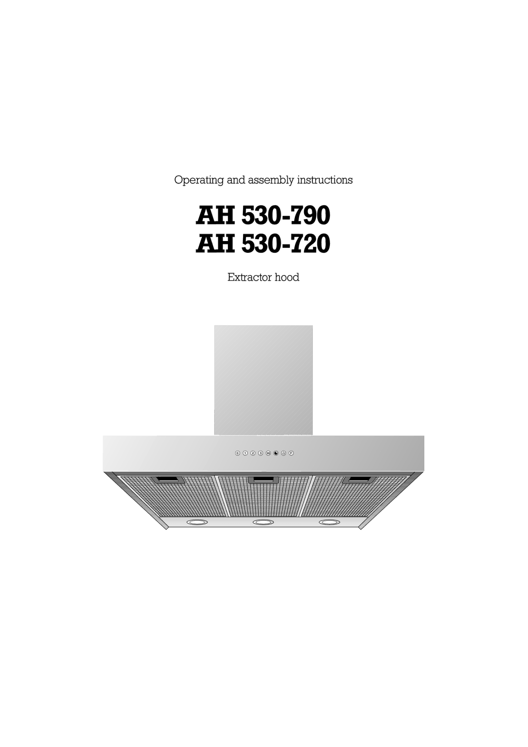 Gaggenau AH 530-790, AH 530-720 manual Operating and assembly instructions, Extractor hood 