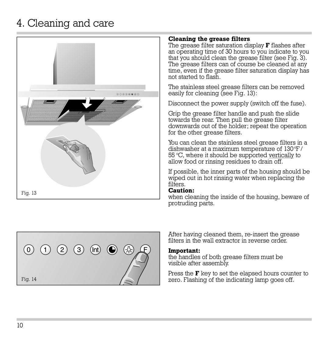 Gaggenau AW 200-790, AW 201-790 manual Cleaning and care 