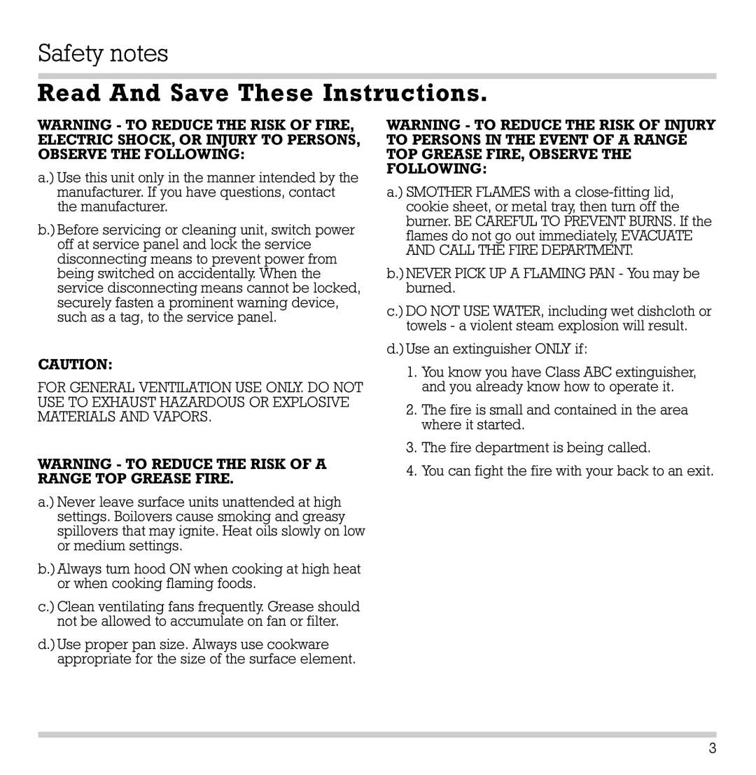 Gaggenau AW 201-790, AW 200-790 manual Safety notes Read And Save These Instructions 