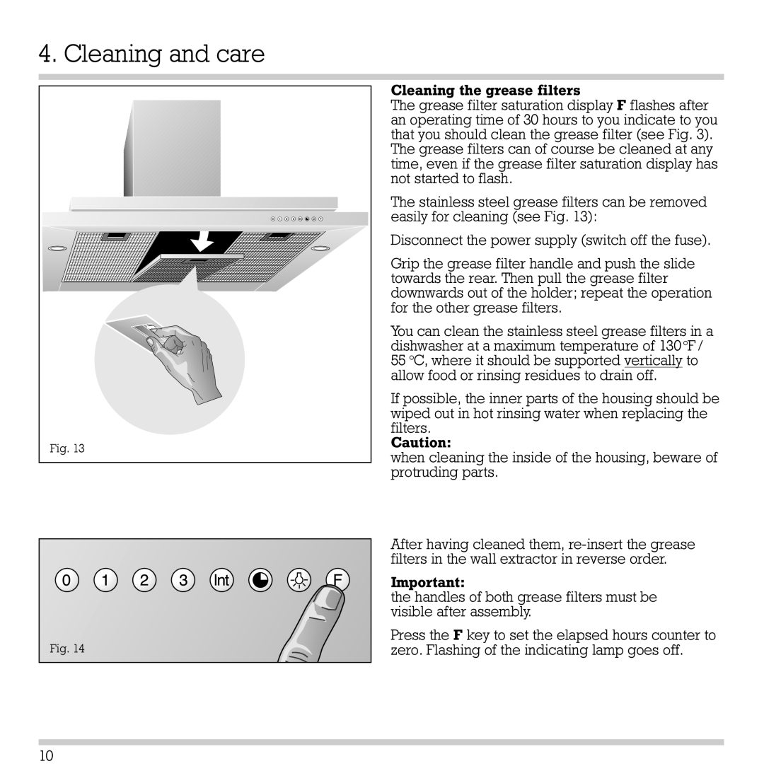 Gaggenau AW 200-790, AW 201-790 manual Cleaning and care 