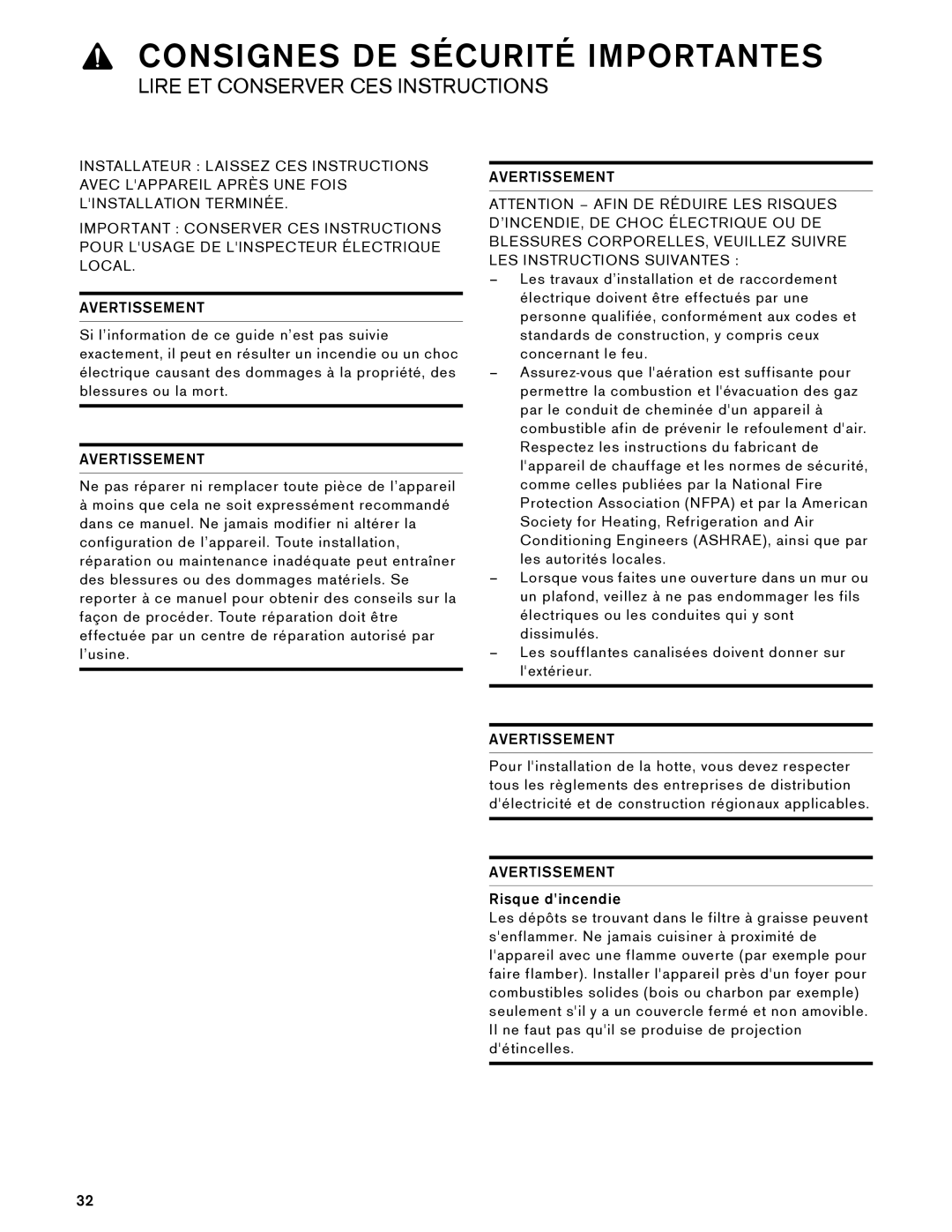 Gaggenau AW 230 790 manual Consignes DE Sécurité Importantes 