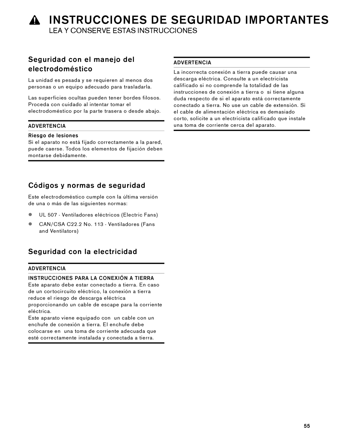 Gaggenau AW 230 790 manual Seguridad con el manejo del electrodoméstico, Códigos y normas de seguridad 