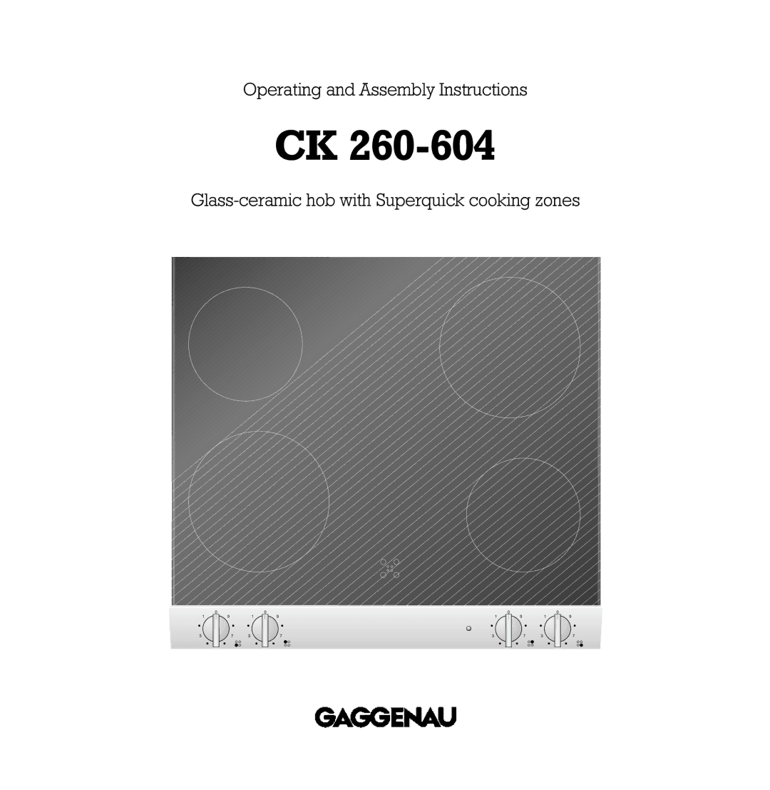 Gaggenau CK 260-604 manual 