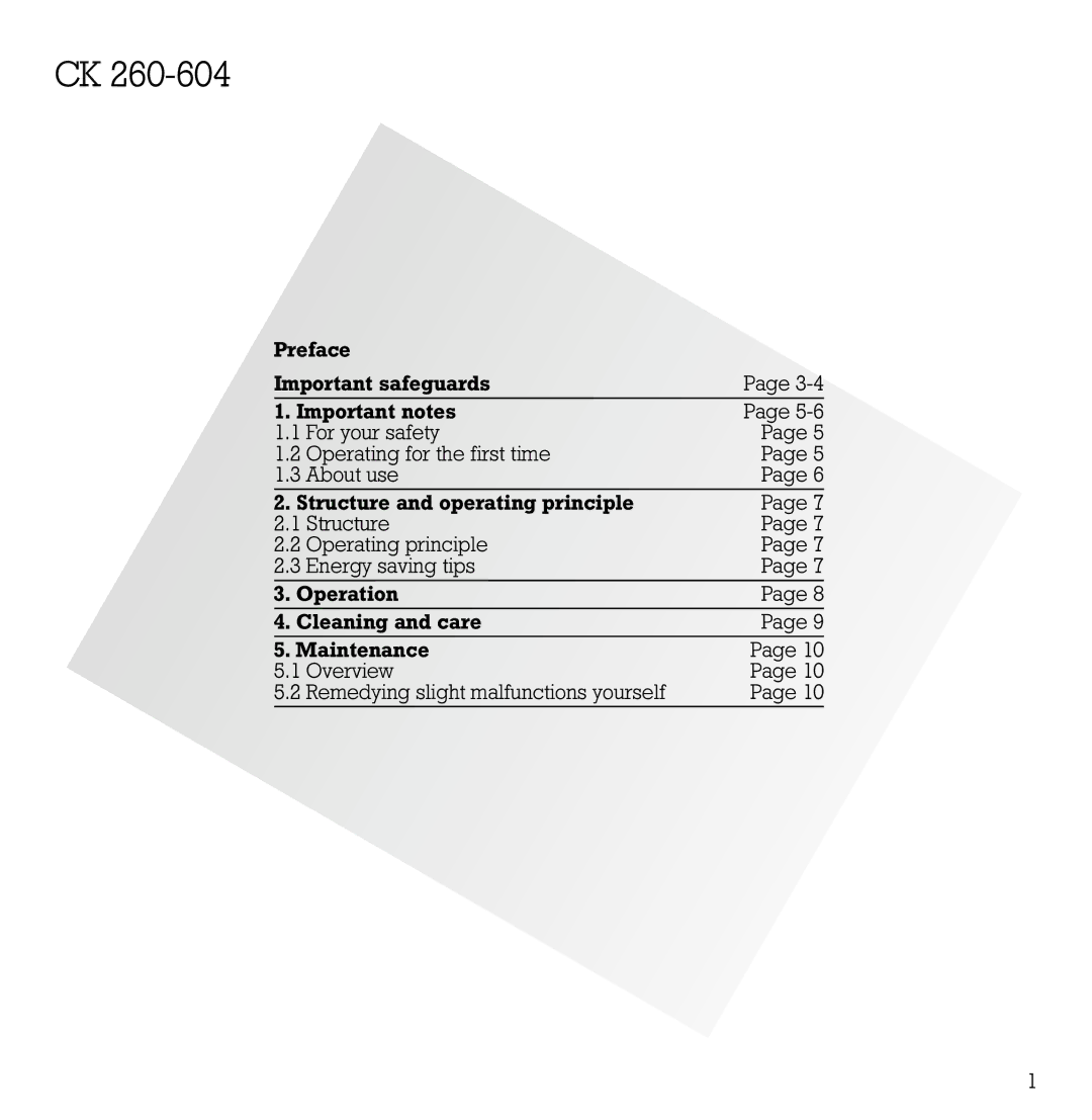 Gaggenau CK 260-604 manual 