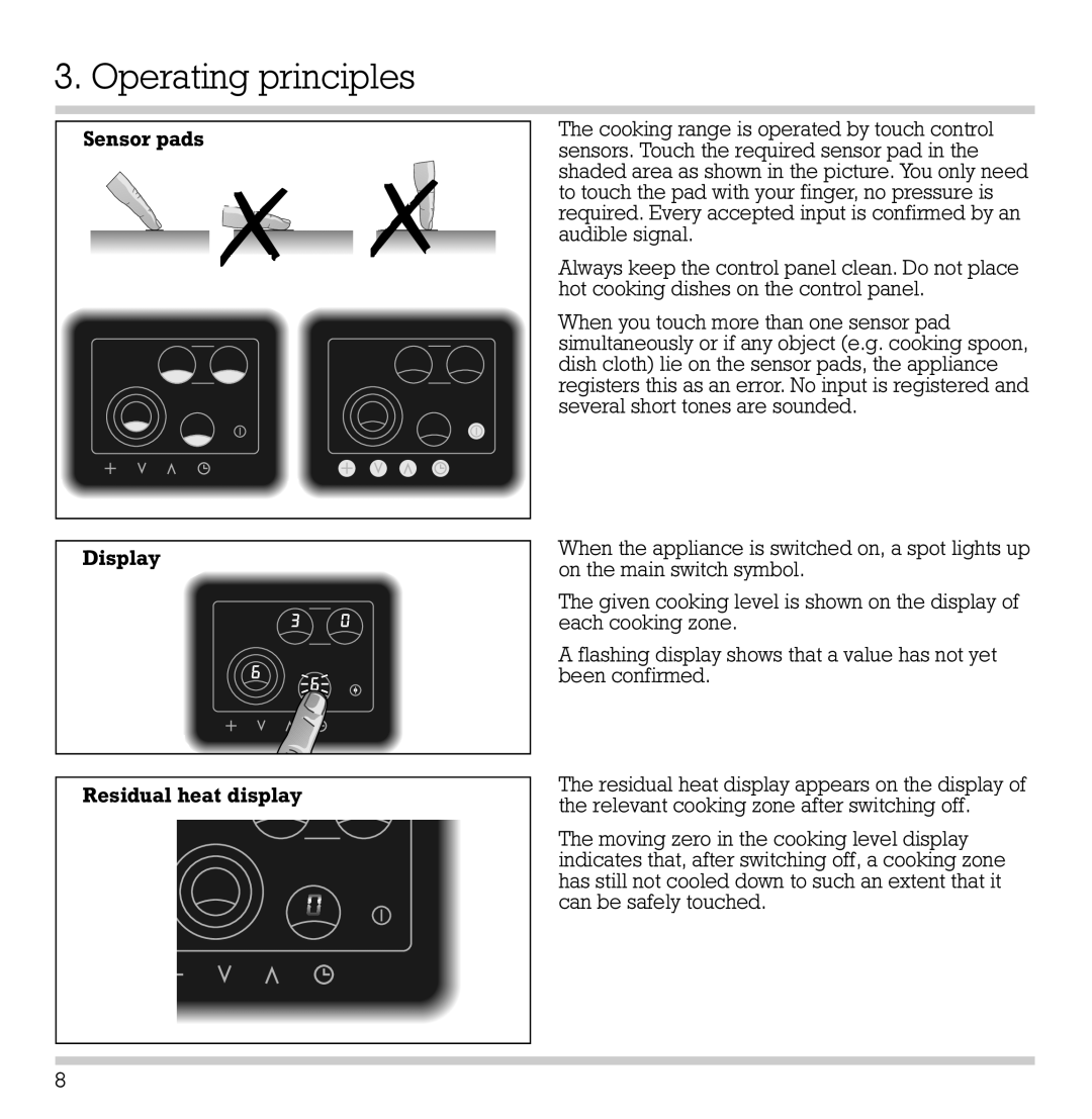 Gaggenau CK 481-6 manual Operating principles 