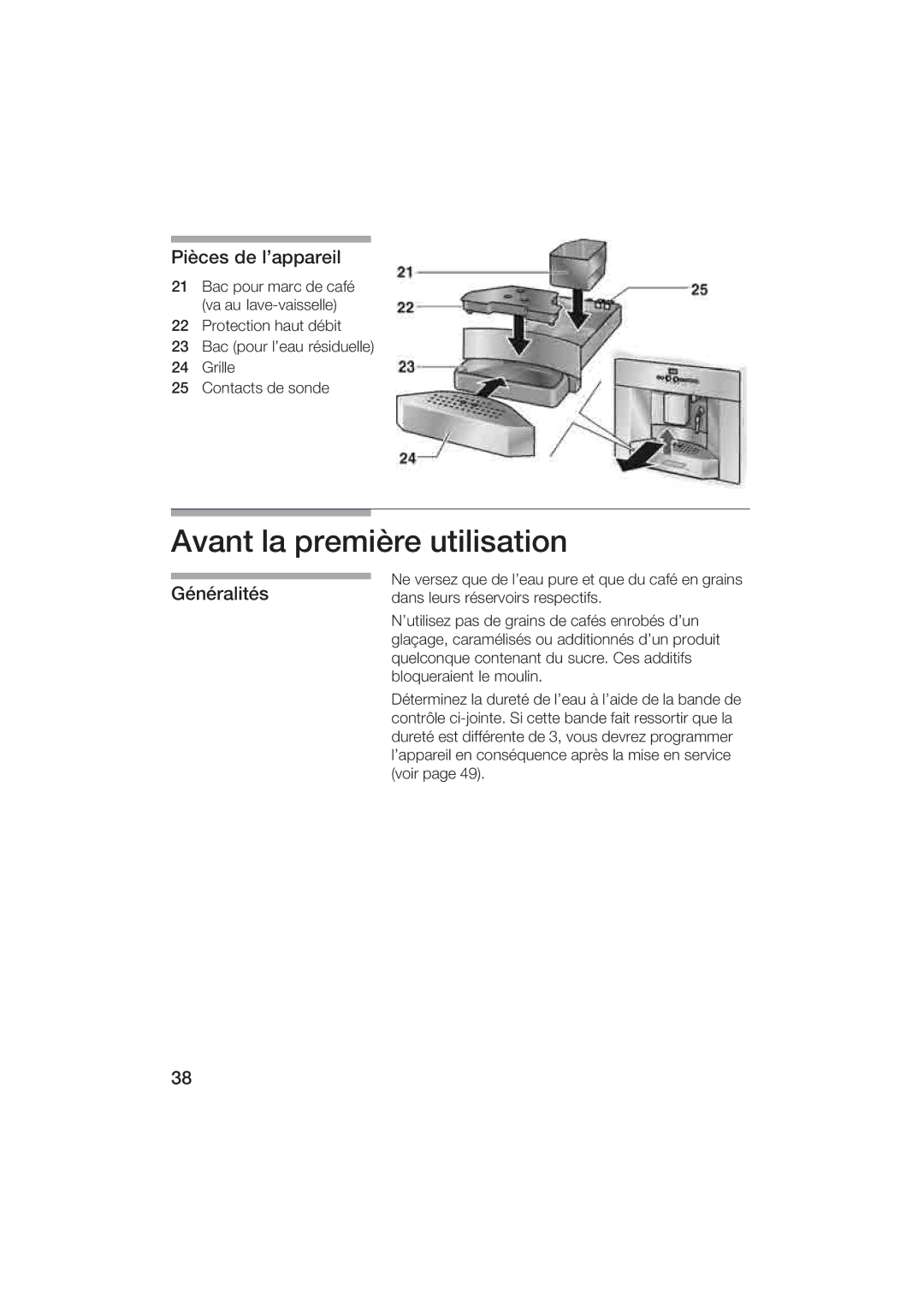 Gaggenau CM200610 manual Avant la Première Utilisation, Généralités 