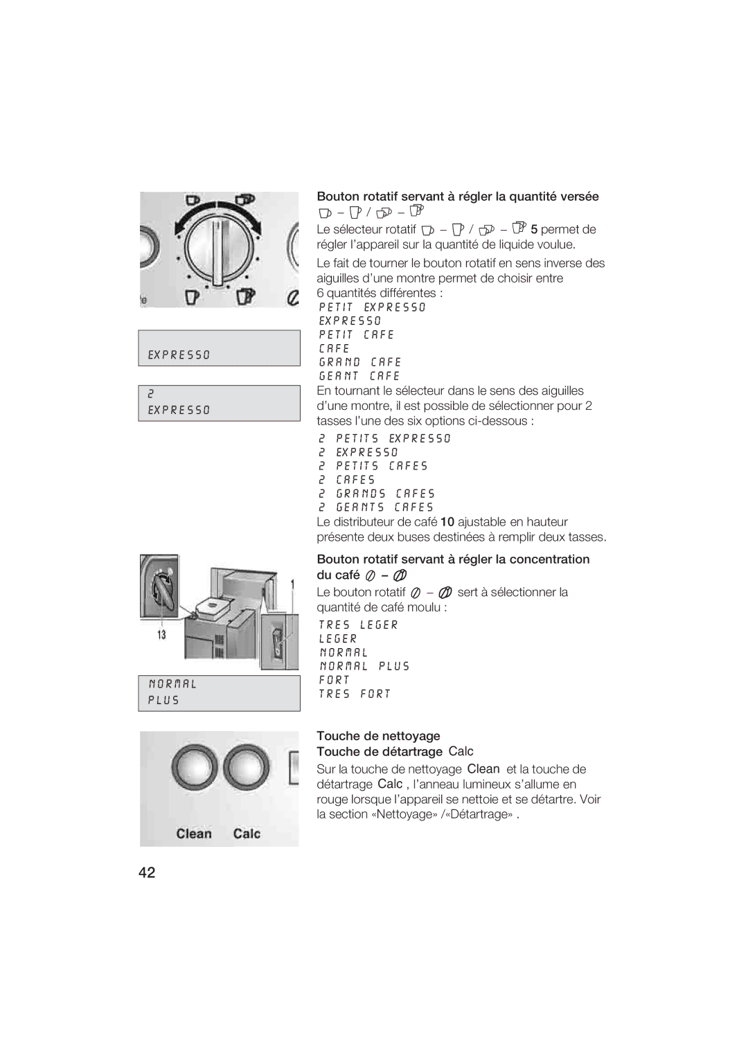 Gaggenau CM200610 manual Expresso Norml Plus 