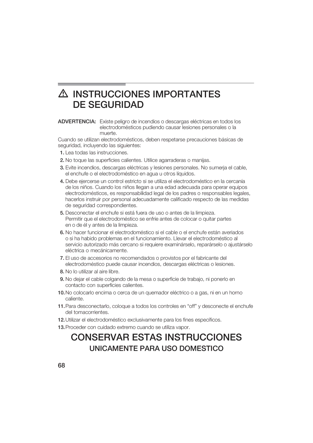 Gaggenau CM200610 manual Instrucciones Importantes Deseguridad 