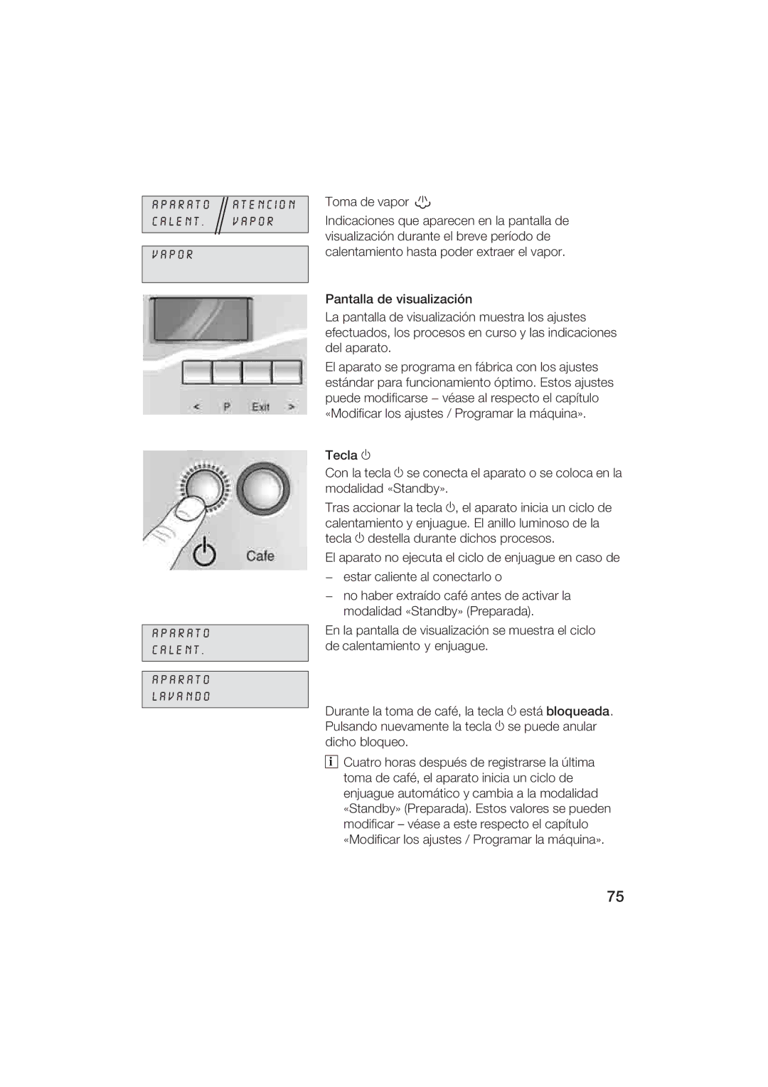 Gaggenau CM200610 manual Prto Tenion LENT. Vpor 