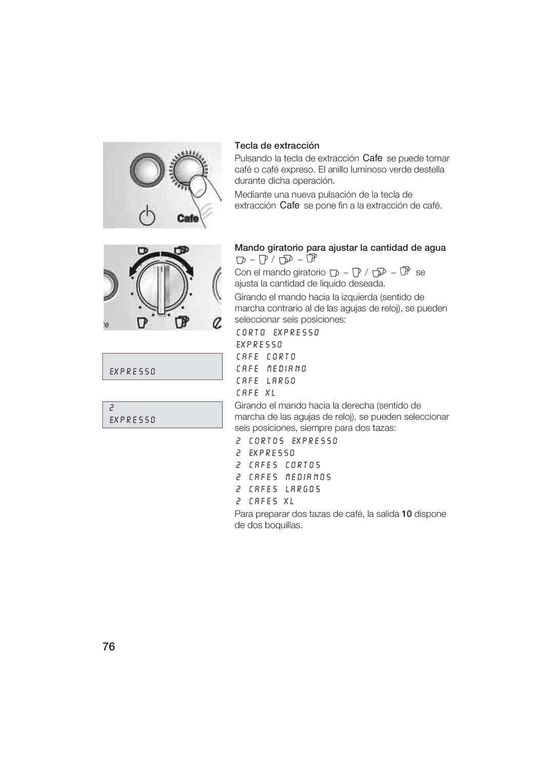 Gaggenau CM200610 manual Expresso 