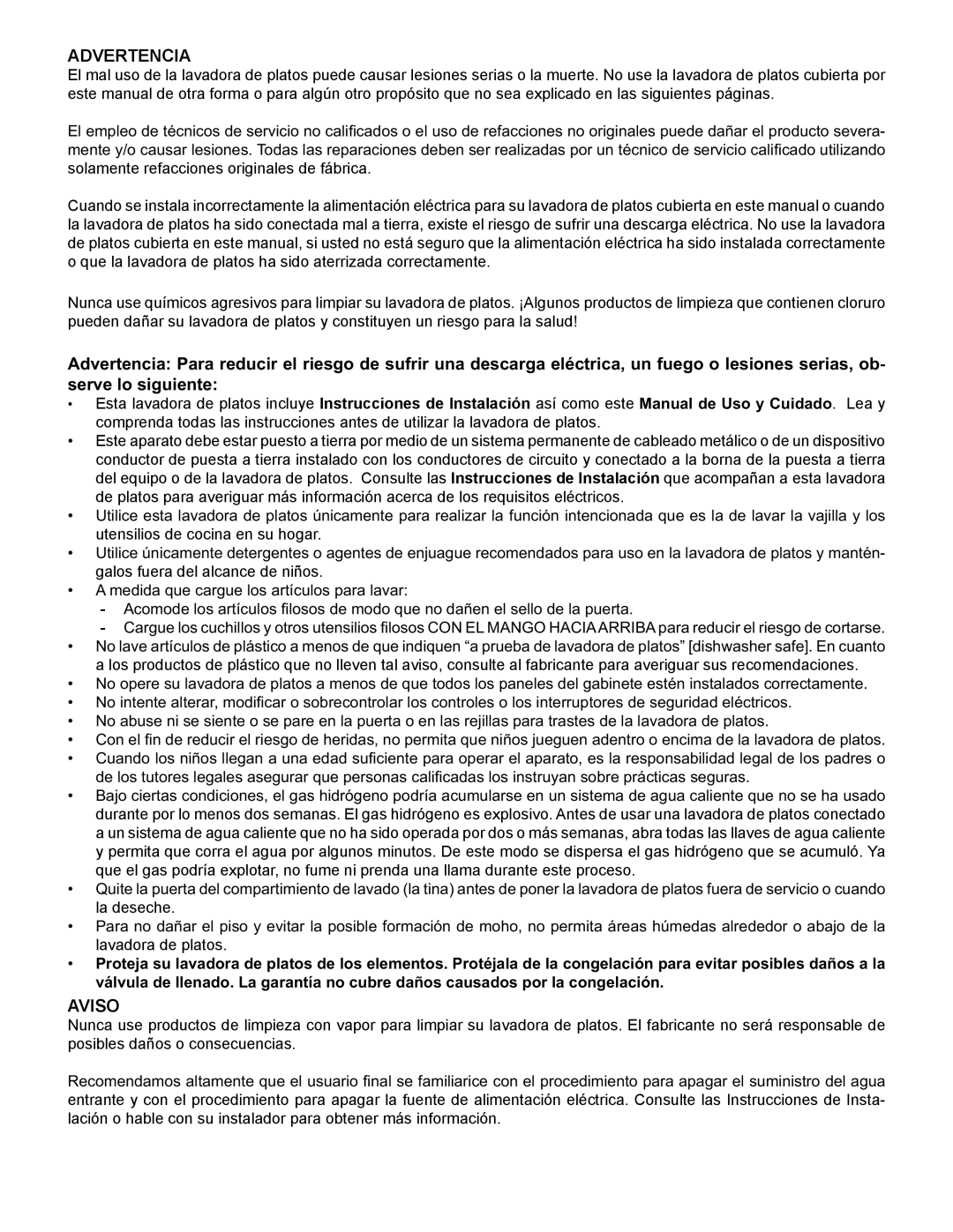 Gaggenau DF 241 manual Advertencia, VhuyhOrVljxlhqwh, Aviso 