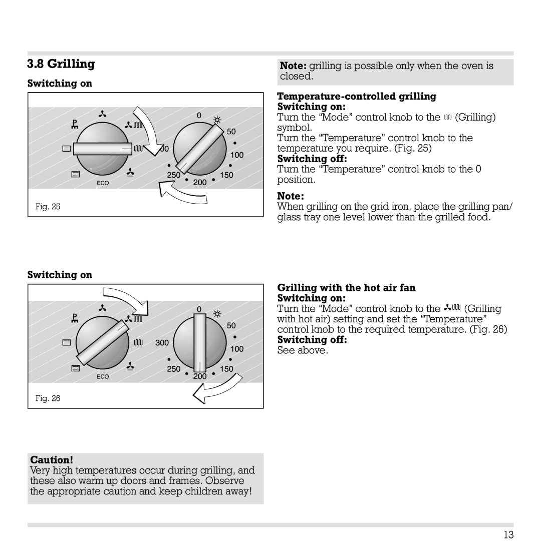 Gaggenau EB 204/205 manual Grilling 