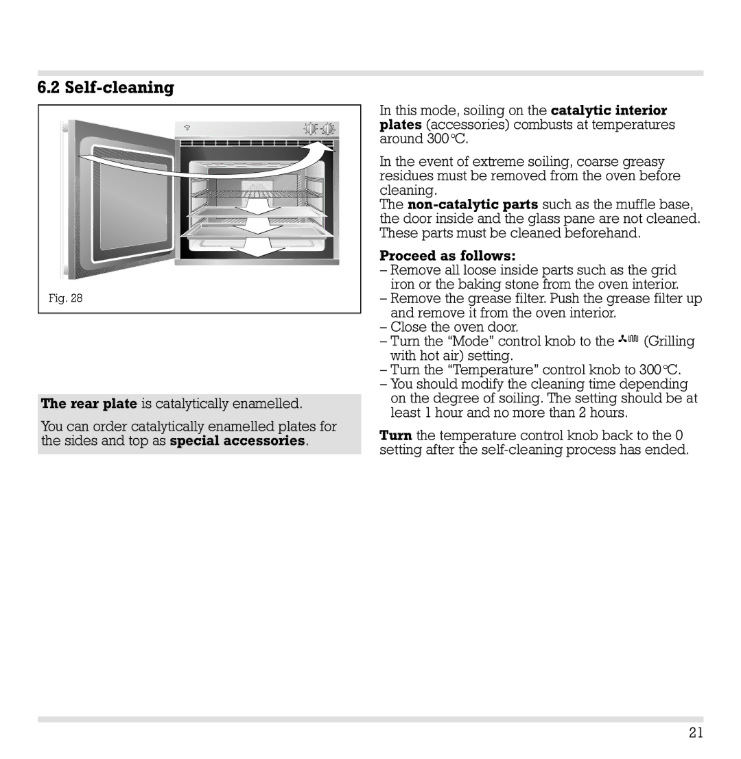 Gaggenau EB 204/205 manual Self-cleaning 