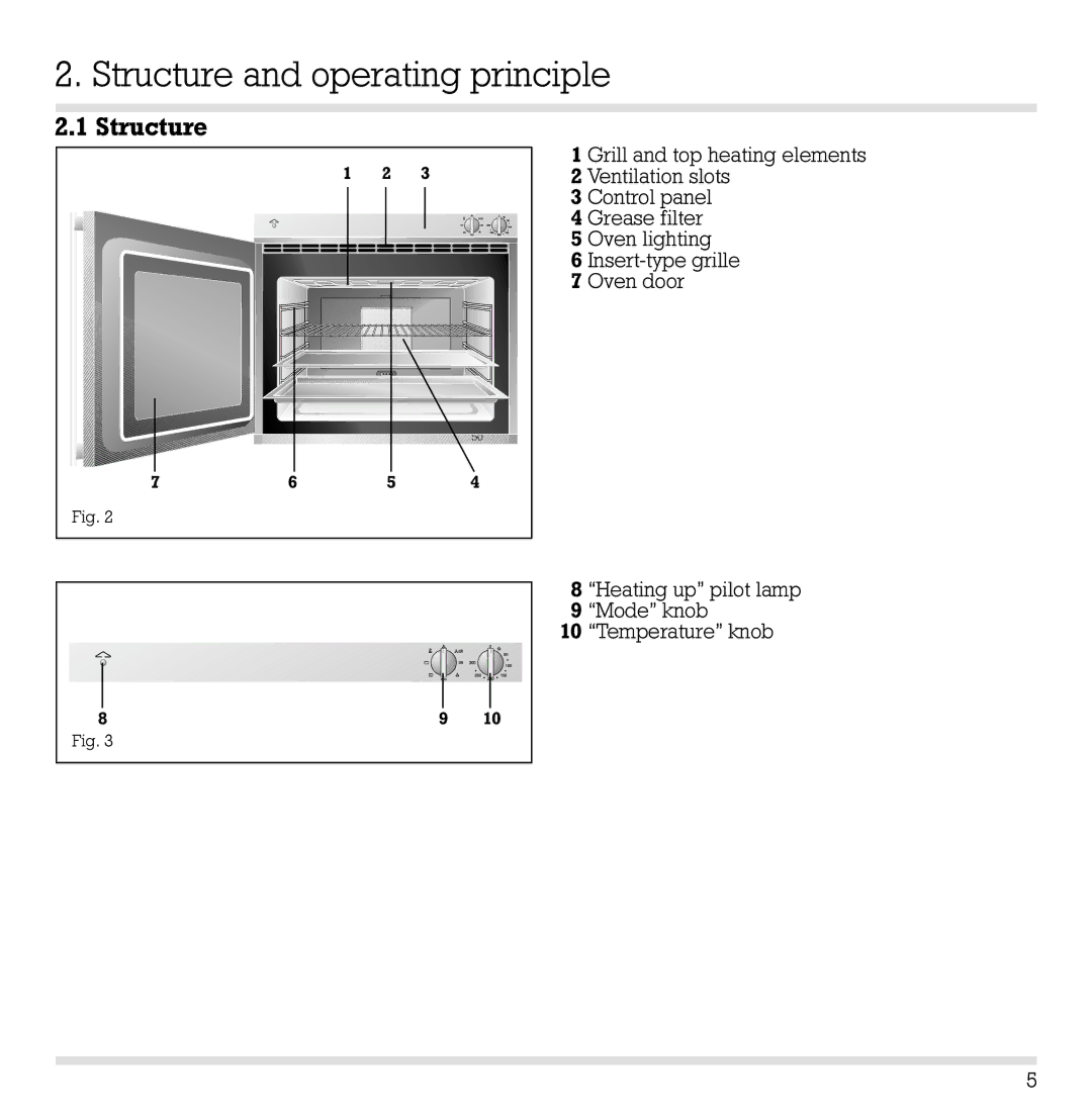 Gaggenau EB 204/205 manual Structure and operating principle 