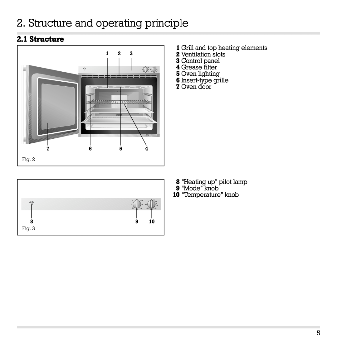 Gaggenau EB 204/205 manual Structure and operating principle 