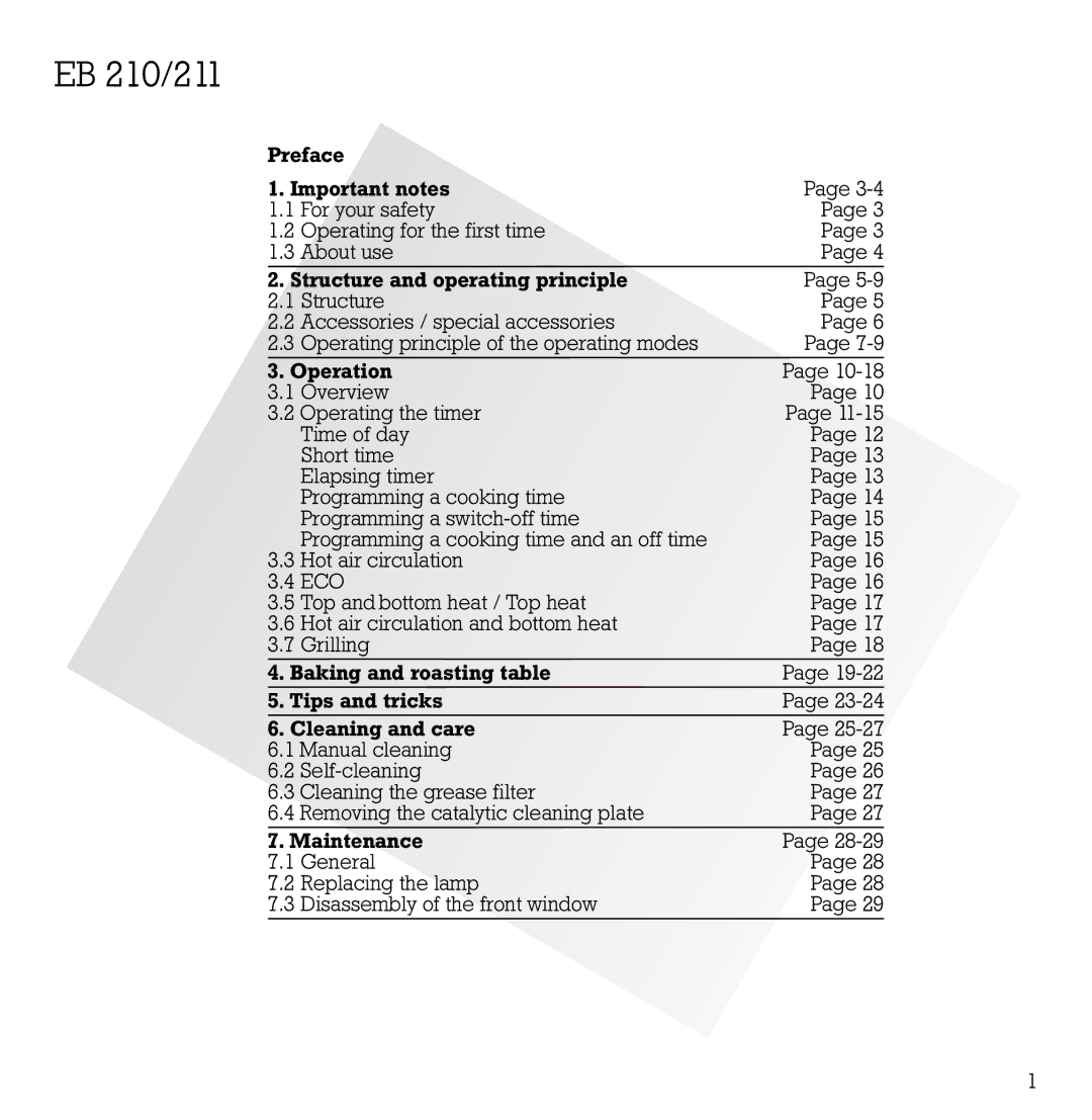 Gaggenau EB 210/211 installation instructions Eco 