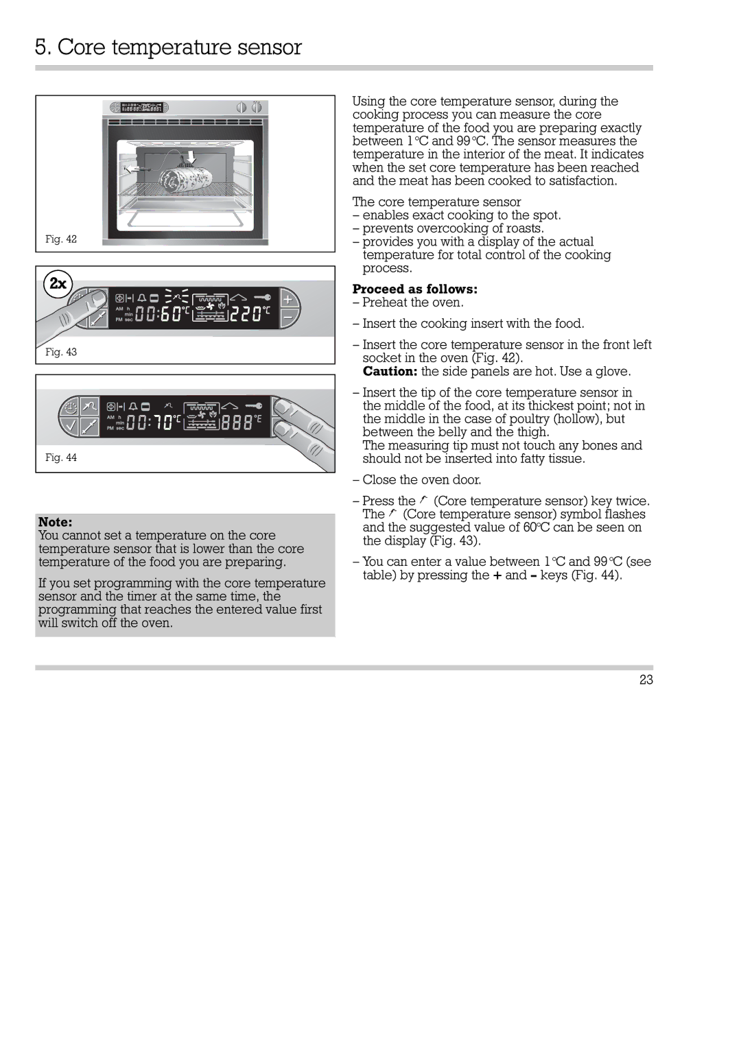 Gaggenau EB 290/291, EB 270/271 installation instructions Core temperature sensor 