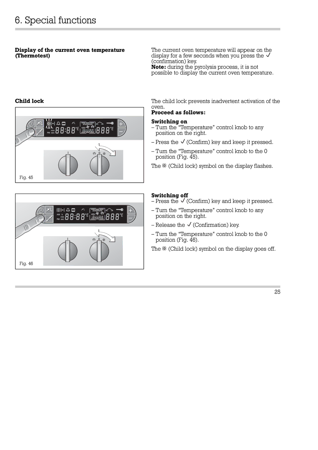 Gaggenau EB 290/291, EB 270/271 installation instructions Special functions 