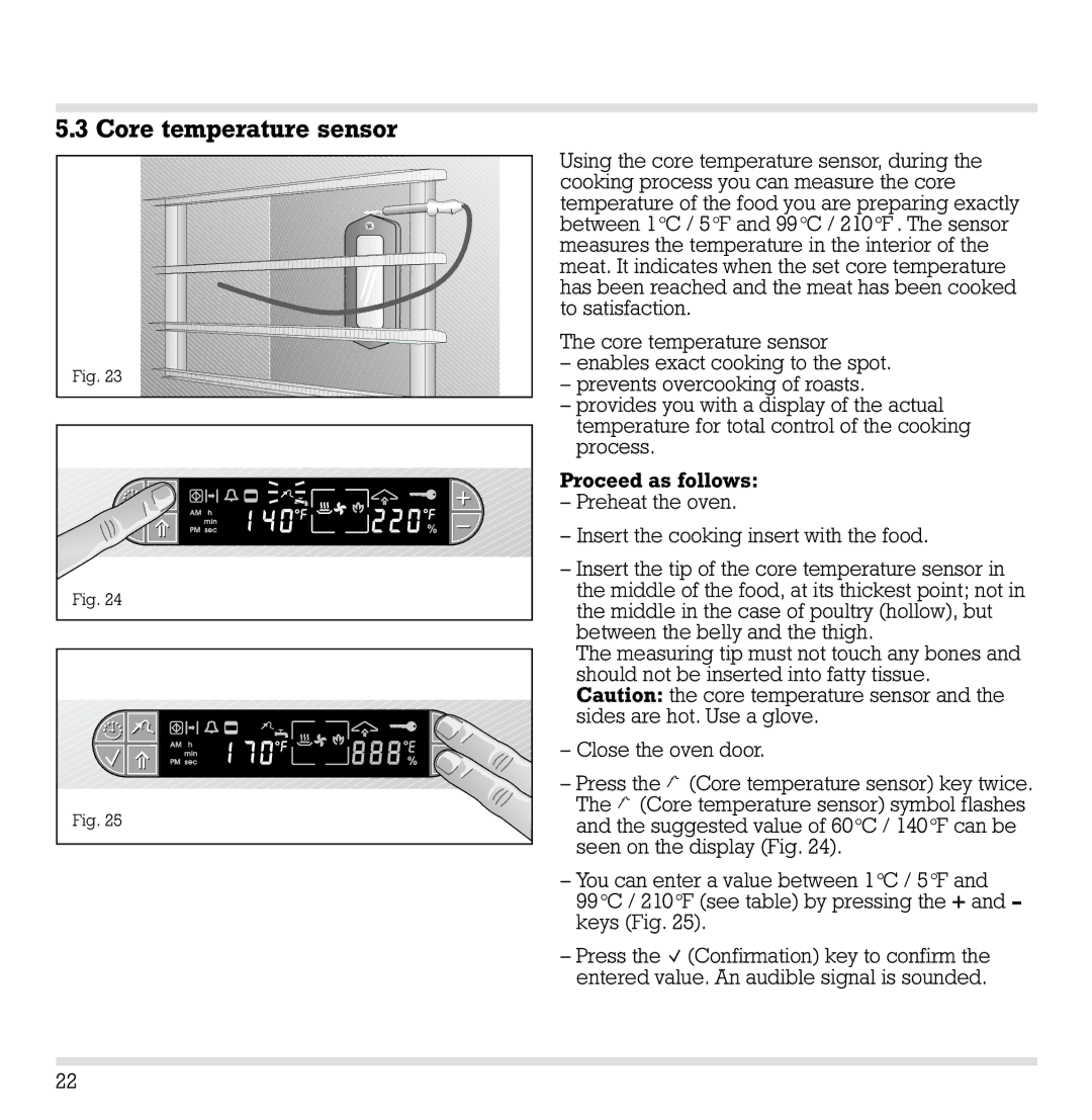 Gaggenau ED 220/221-6 manual Core temperature sensor 