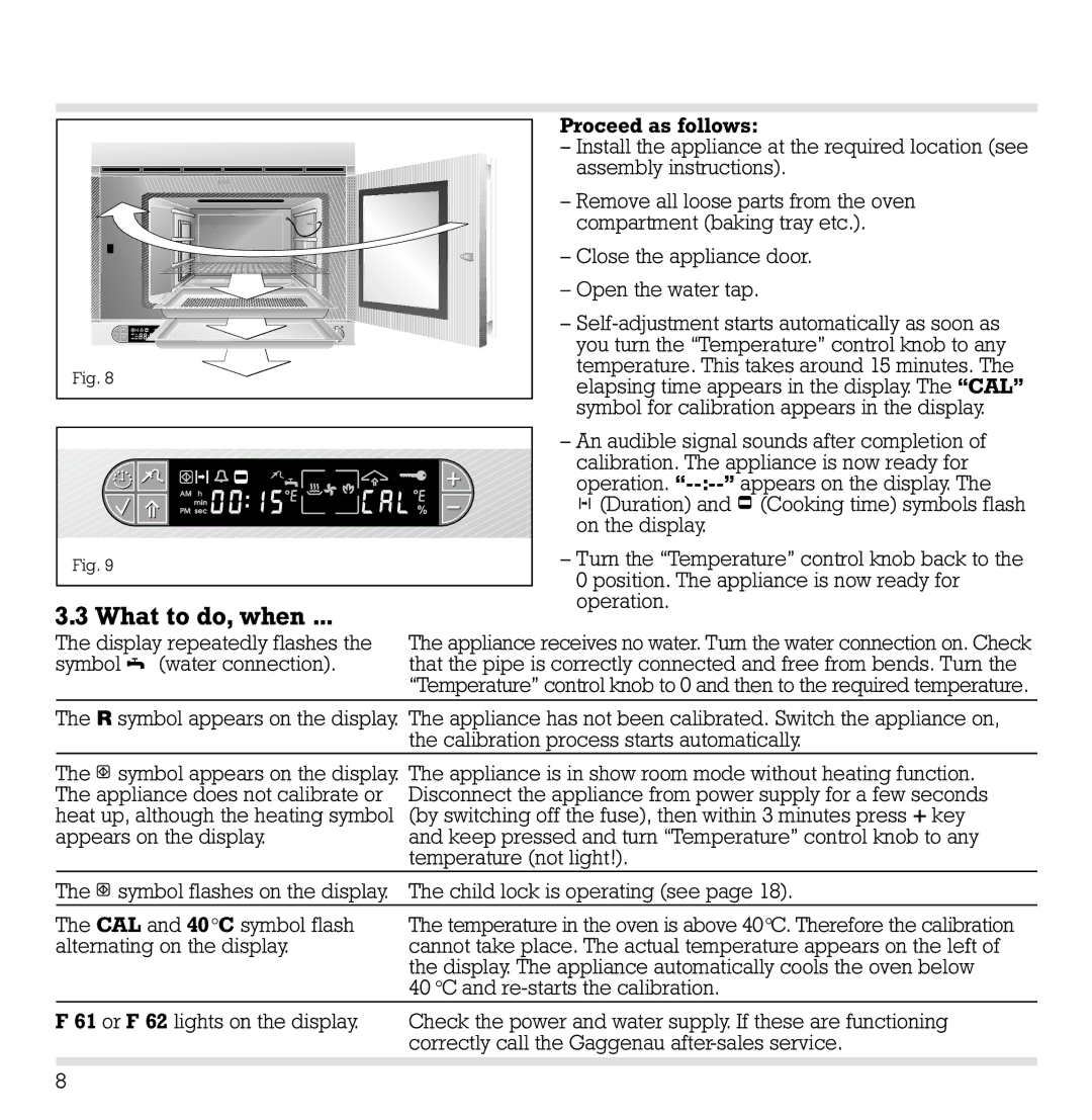 Gaggenau ED 220, ED221 manual What to do, when 