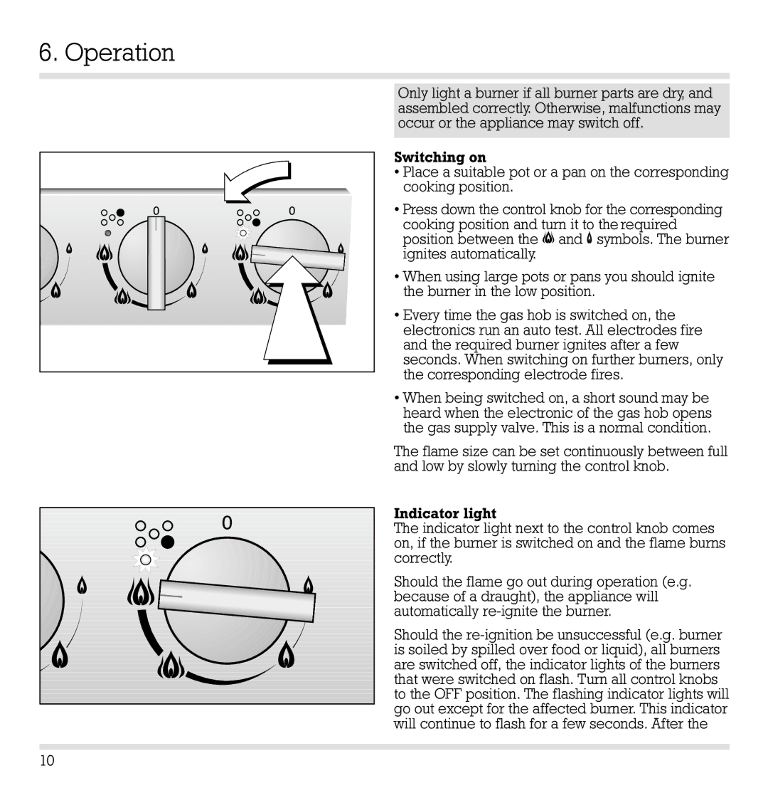 Gaggenau KG 291 CA installation manual Operation 