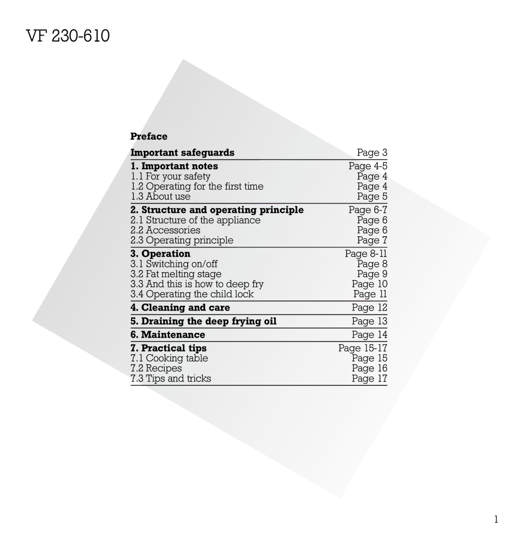 Gaggenau VF 230-610 manual 