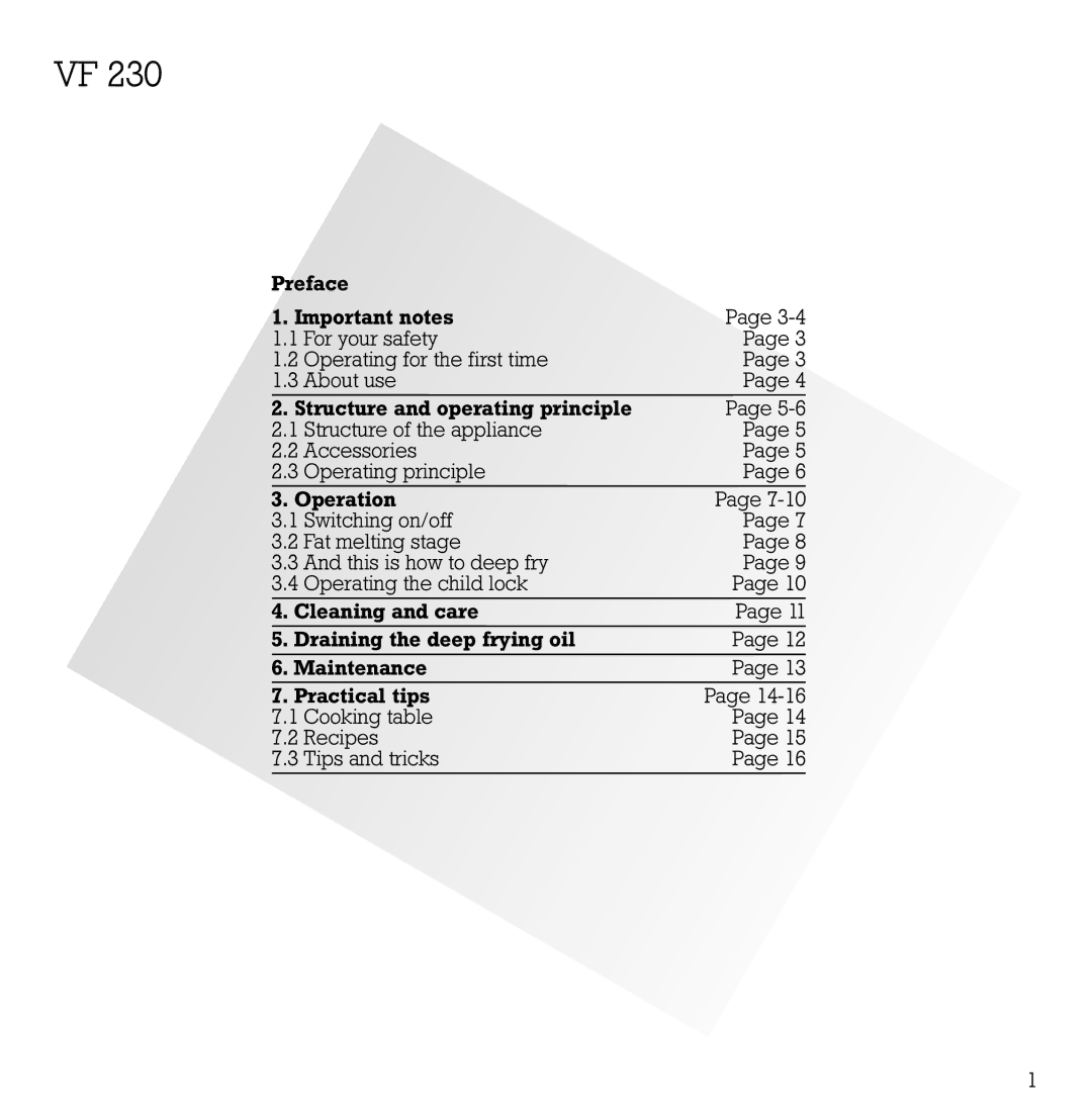 Gaggenau VF 230 manual 