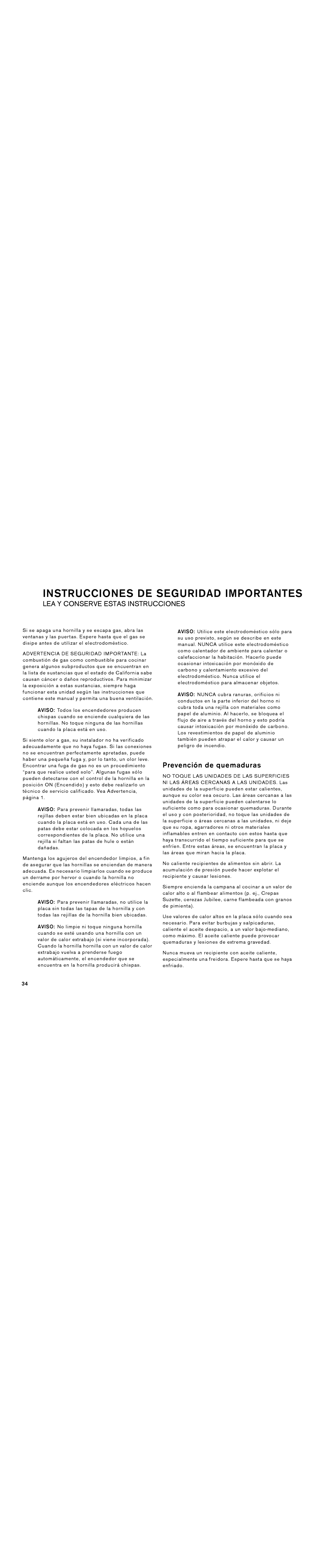 Gaggenau VG 295 CA manual Prevención de quemaduras 