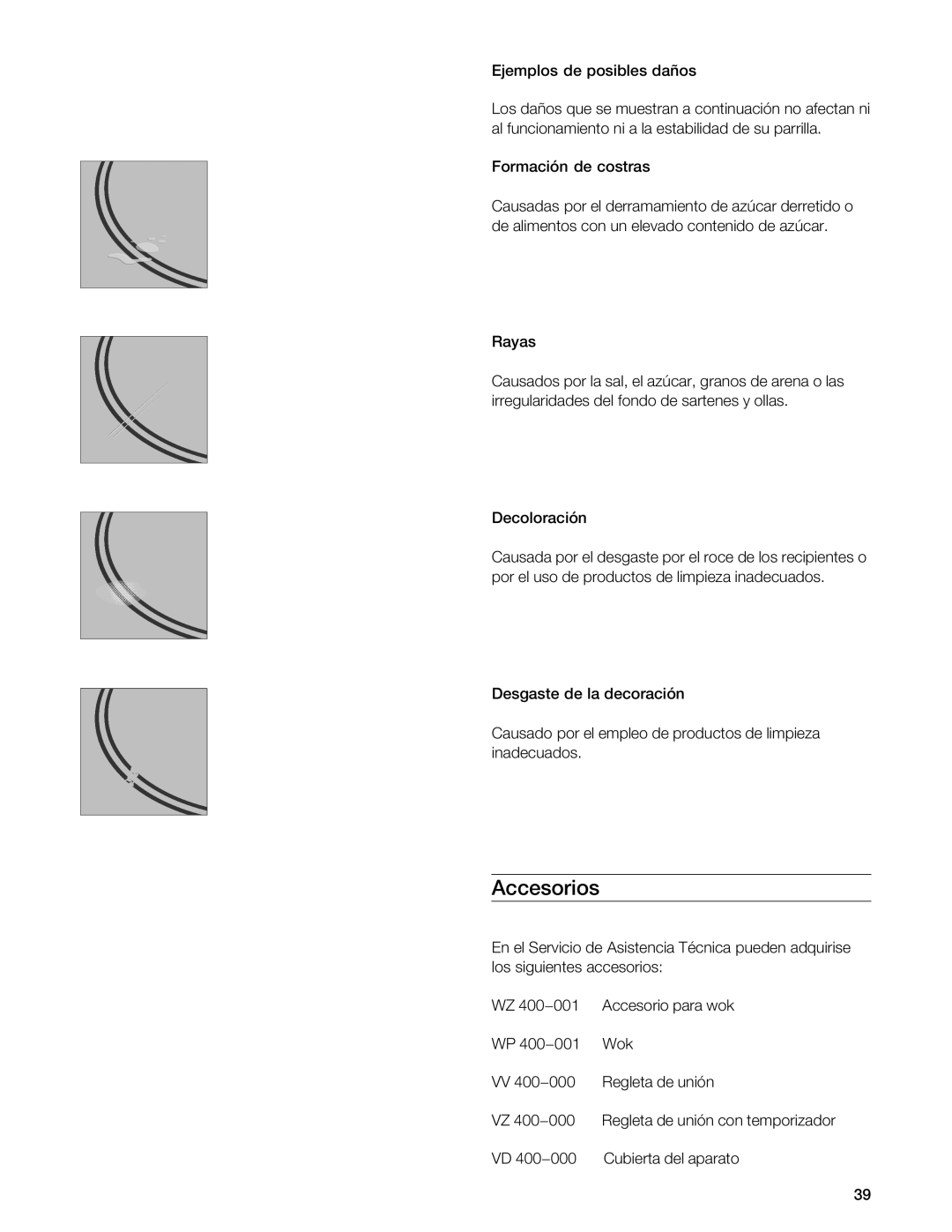 Gaggenau VI 411611 manual Accesorios 