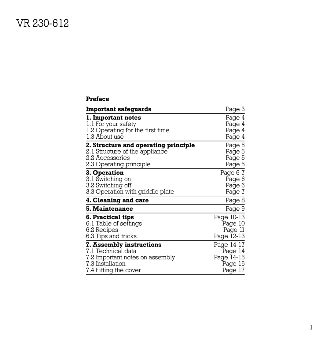 Gaggenau VR 230-612 manual 