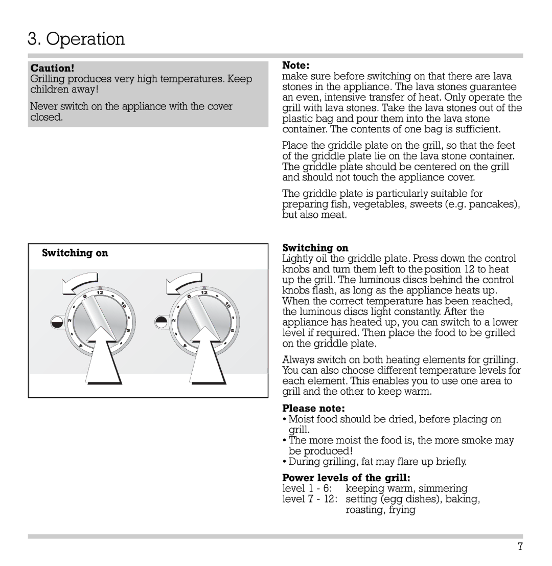 Gaggenau VR 421-610 manual Operation 