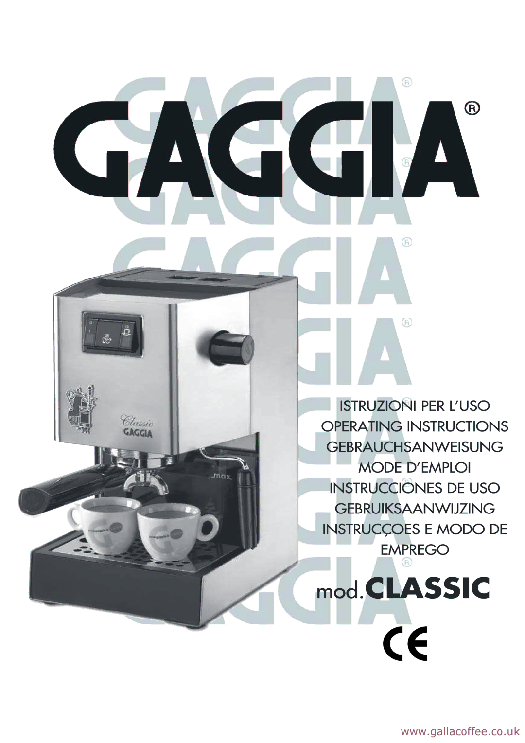 Gaggia 12700 manual 