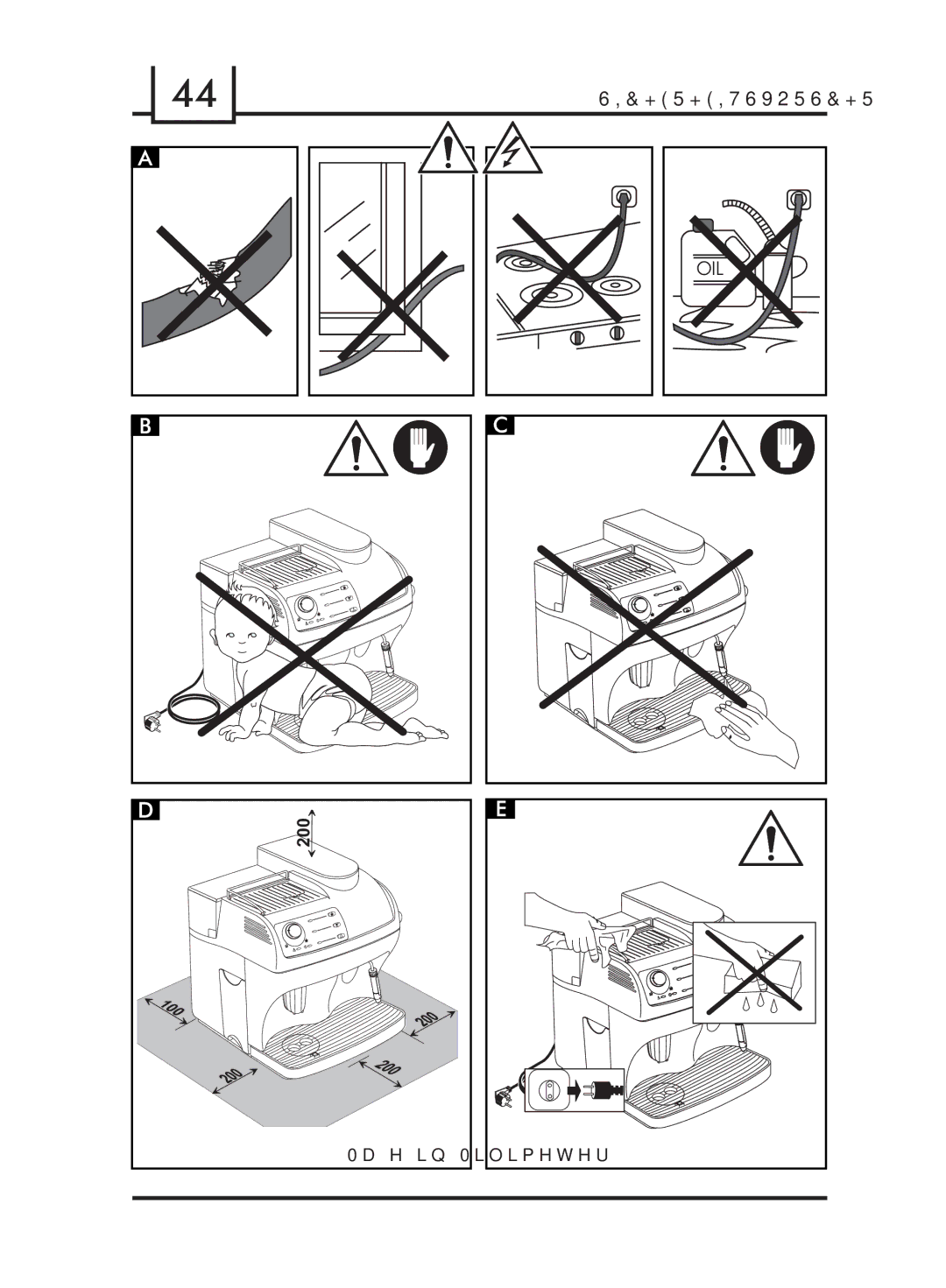 Gaggia 740903008 manual Sicherheitsvorschriften 