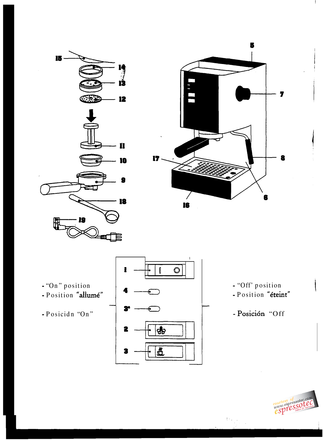 Gaggia Espresso/Cappuccino Maker manual 