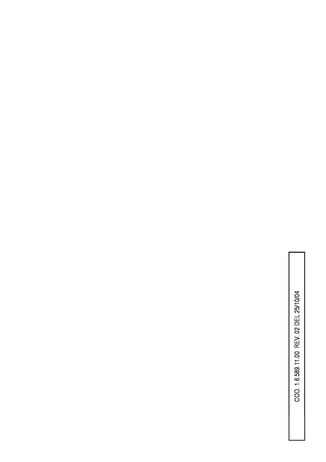Gaggia Syncrony manual COD. 1.6.589.11.00 REV. 02 DEL 25/10/04 