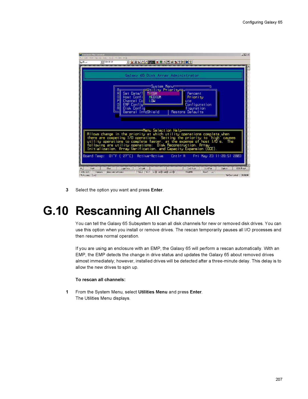 Galaxy Metal Gear 65 manual Rescanning All Channels, To rescan all channels 