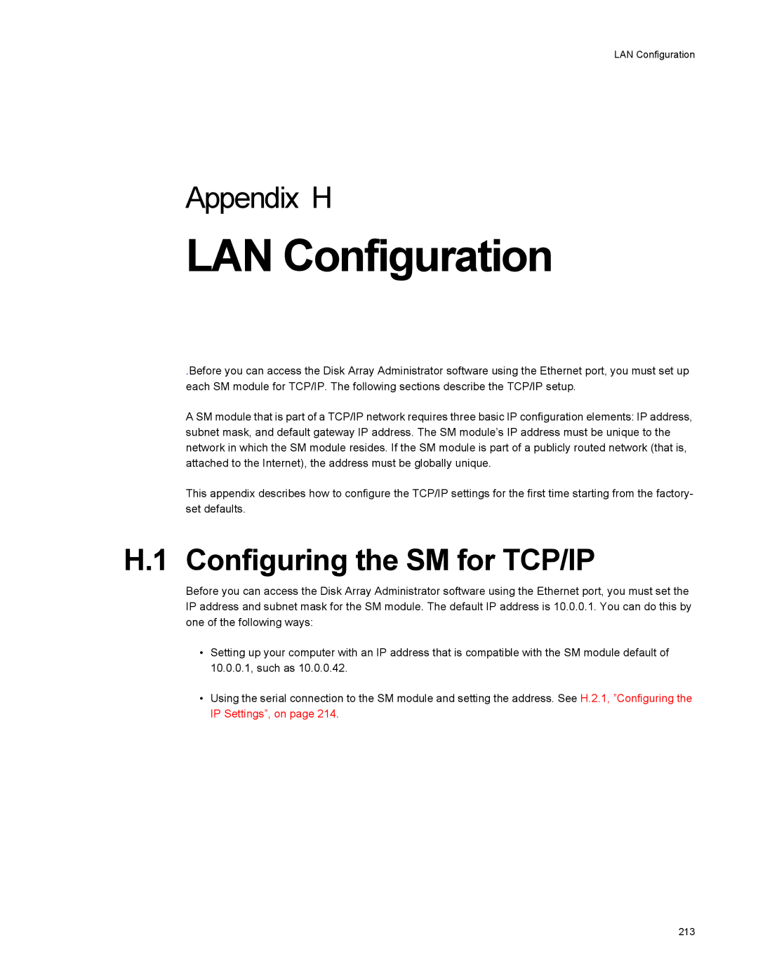 Galaxy Metal Gear 65 manual LAN Configuration, Configuring the SM for TCP/IP 