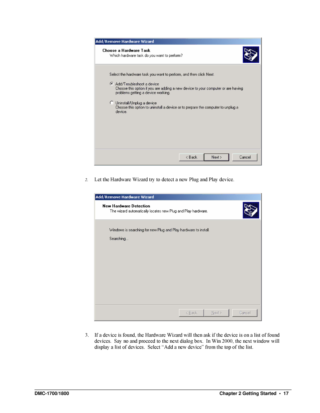 Galil DMC-1800 user manual DMC-1700/1800 Getting Started 